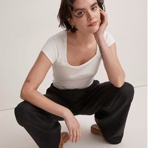 NEW! Madewell Brightside Square-Neck Tee | Size S
